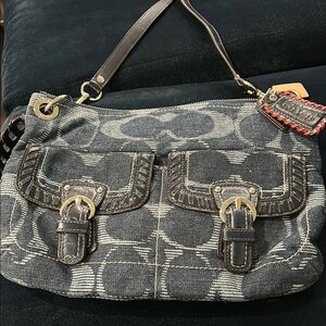 Coach Denim Blue Shoulder Bag